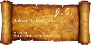 Jakab István névjegykártya